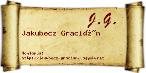 Jakubecz Gracián névjegykártya